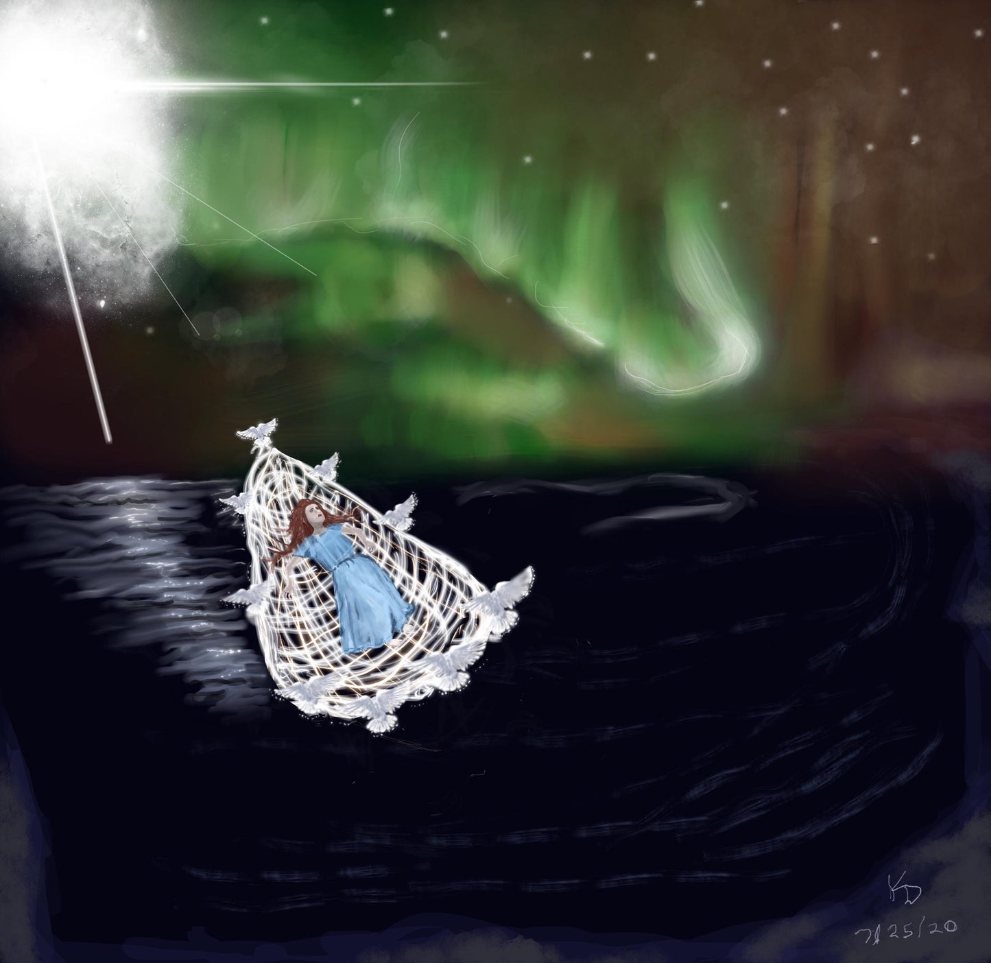 Floating under the Northern Lights (5 Pack)