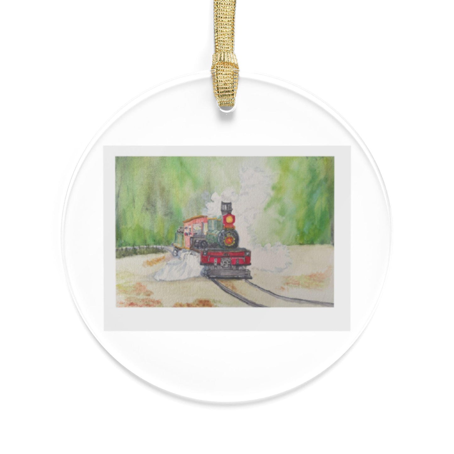Old Steam engine Acrylic Ornaments
