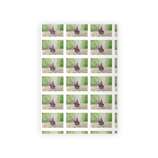 Steam engine Gift Wrapping Paper Rolls, 1pc