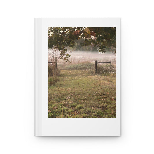 Mist in the field Hardcover Journal Matte