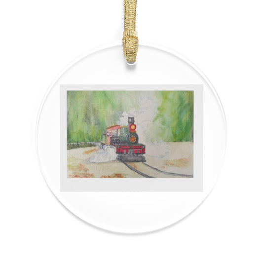Old Steam engine Acrylic Ornaments