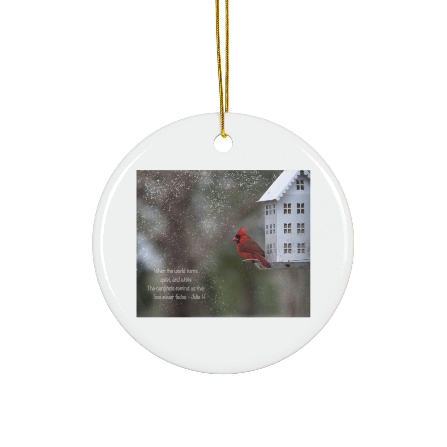 Cardinal Ceramic Ornaments, 2-Side Print, (1pc, 3pcs, 5pcs, 10pcs)